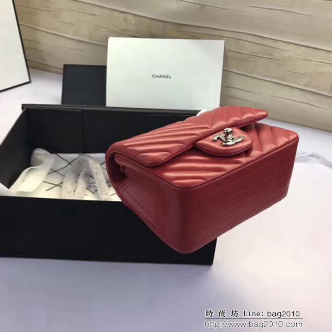 香奈兒CHANEL 升級版V線1115進口小羊皮全新經典單肩斜挎鏈條包 DSC1500